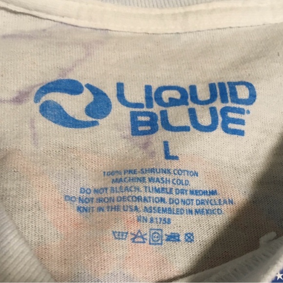 Grateful Dead Steal Your Faceoff Tie Dye Liquid Blue Shirt Size Large - Picture 9 of 9